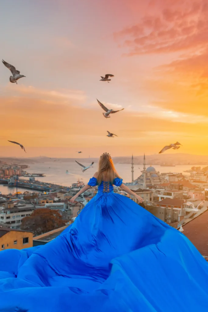 Istanbul Flying Dress Photoshot